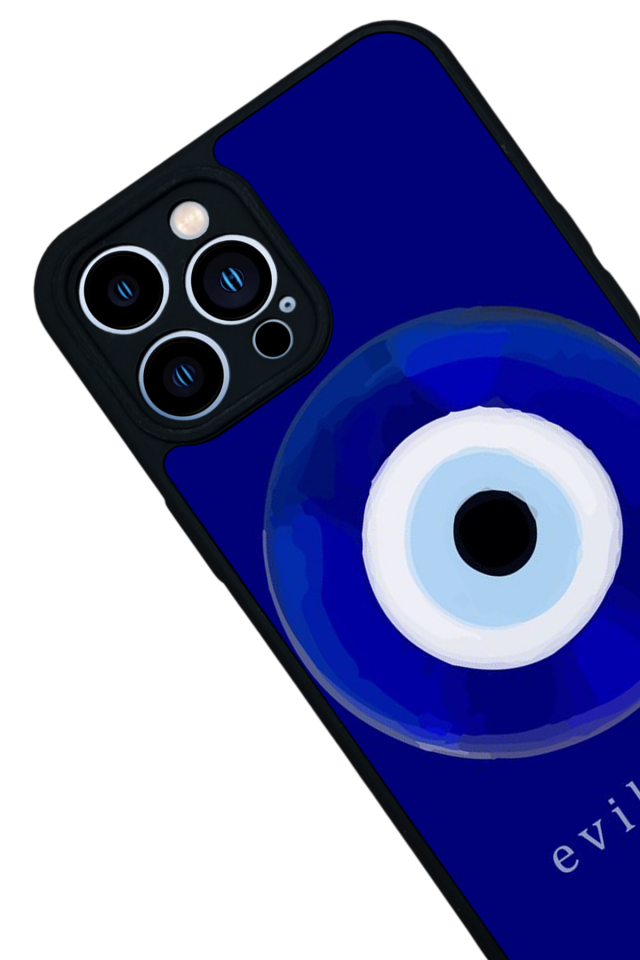 iPhone 12 Pro Max Uyumlu Nazar Tasarımlı Glossy Premium Kılıf