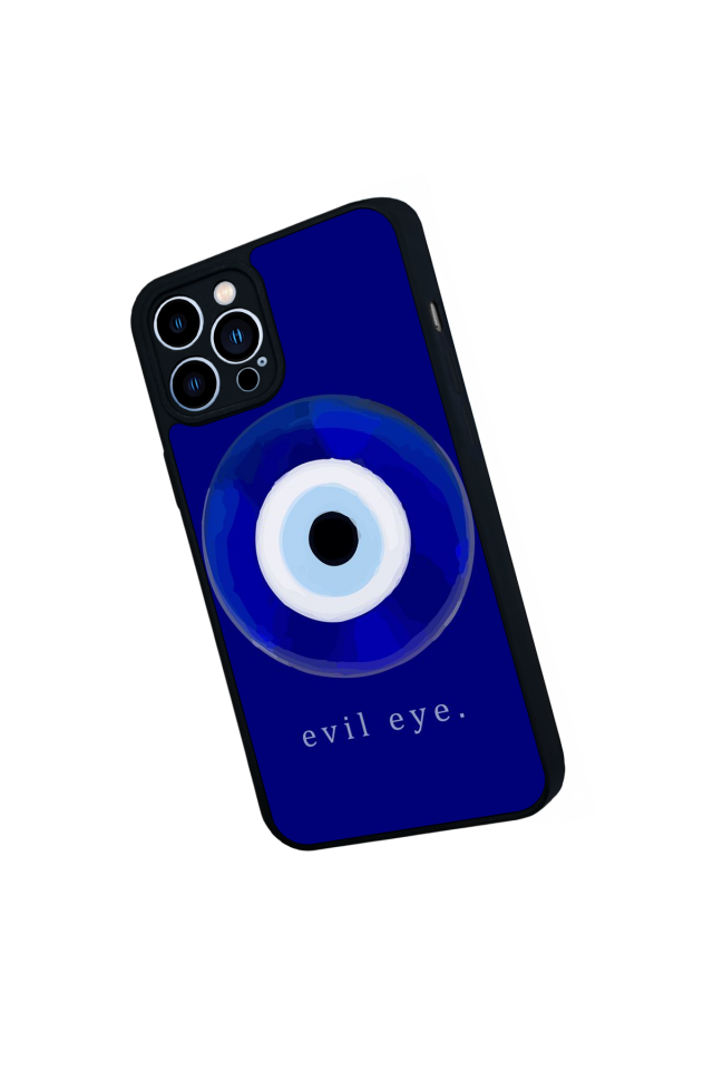 iPhone 12 Pro Max Uyumlu Nazar Tasarımlı Glossy Premium Kılıf
