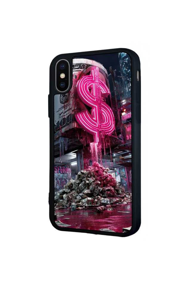 iPhone XS Max Uyumlu Para Tasarımlı Glossy Premium Kılıf