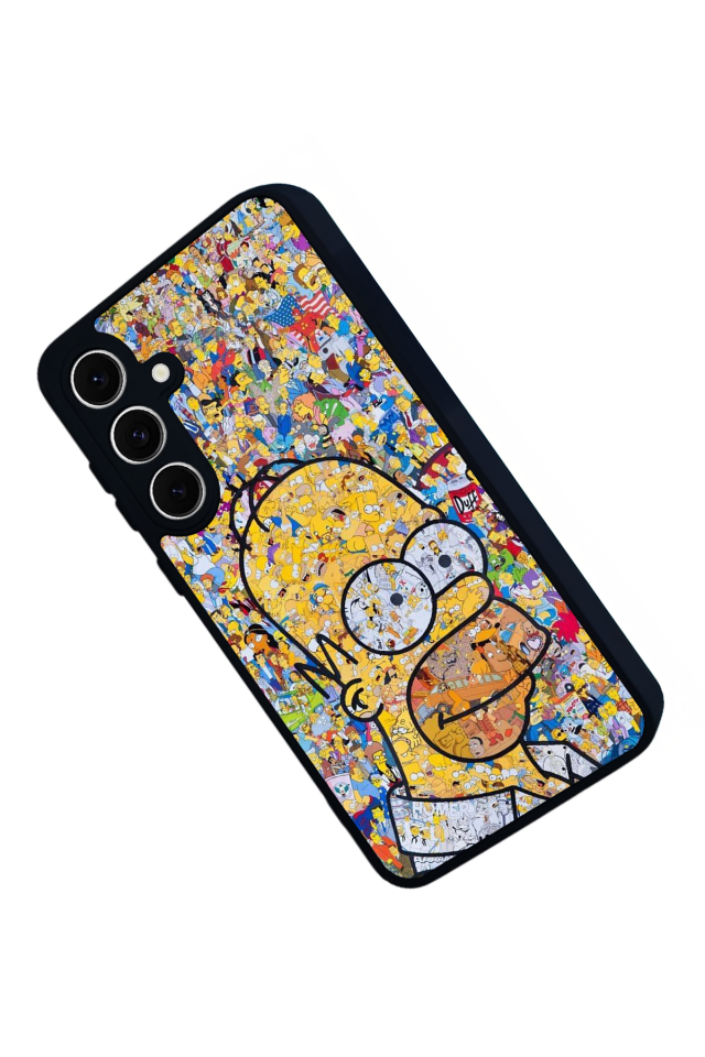 Samsung Galaxy S24 FE Uyumlu The Simpsons Tasarımlı Glossy Premium Kılıf