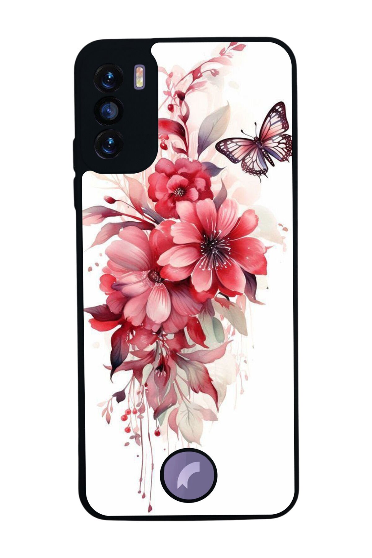 Reeder S19 Max Pro S Uyumlu Floral Tasarımlı Glossy Premium Kılıf