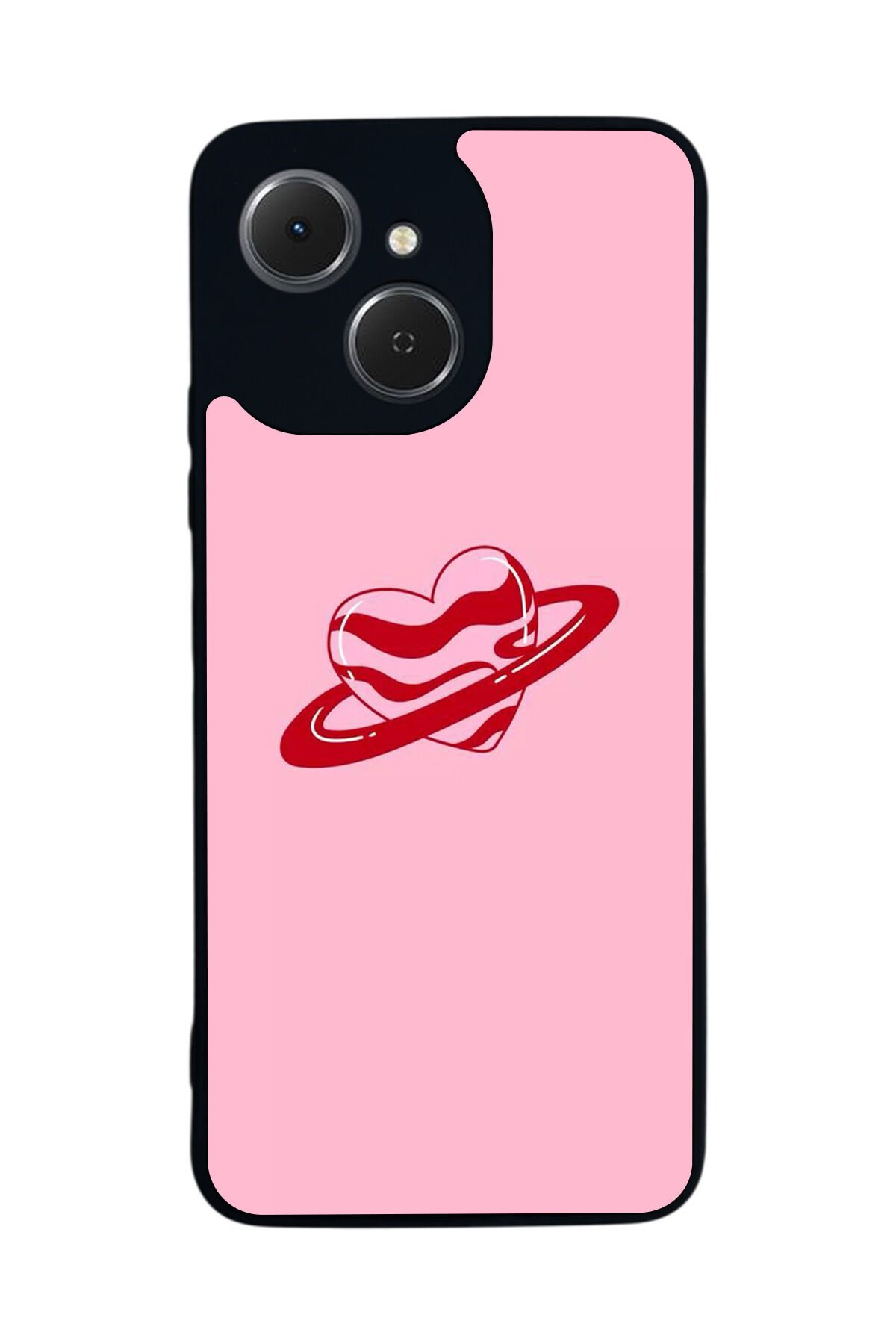 Tecno Spark 40C Uyumlu Kalp Love Tasarımlı Glossy Premium Kılıf
