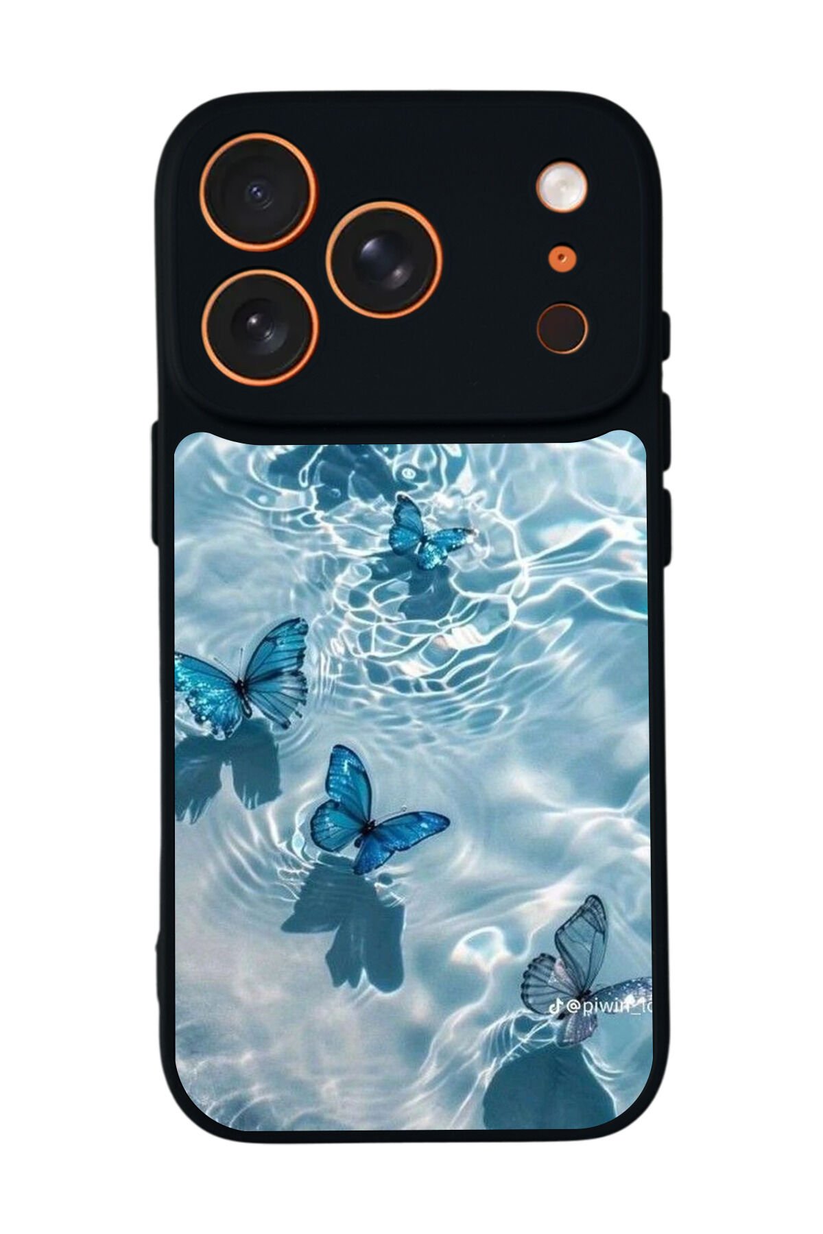 iPhone 17 Pro Max Uyumlu Kelebek Tasarımlı Glossy Premium Kılıf