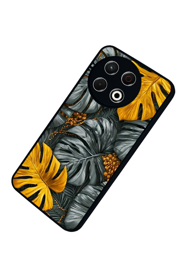 Tecno Spark 30 Pro Uyumlu Botanik Tasarımlı Glossy Premium Kılıf