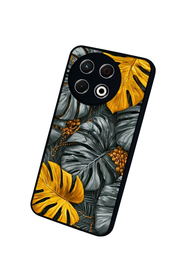 Tecno Spark 30 Pro Uyumlu Botanik Tasarımlı Glossy Premium Kılıf