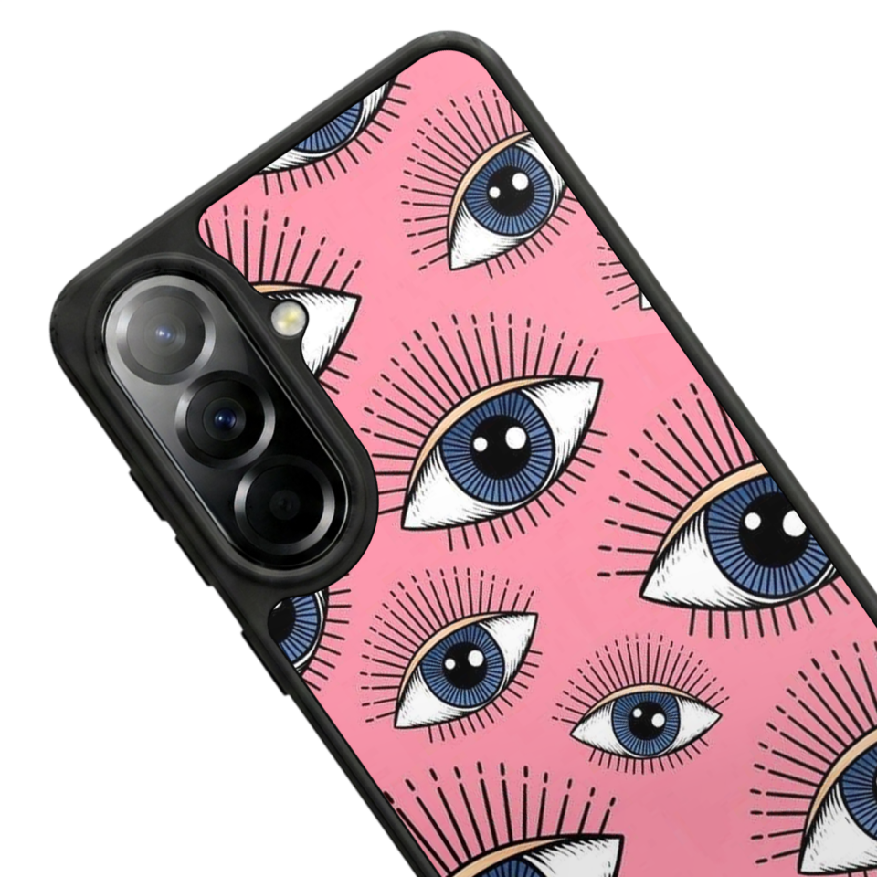 Samsung Galaxy A37 Uyumlu Göz Tasarımlı Glossy Premium Kılıf