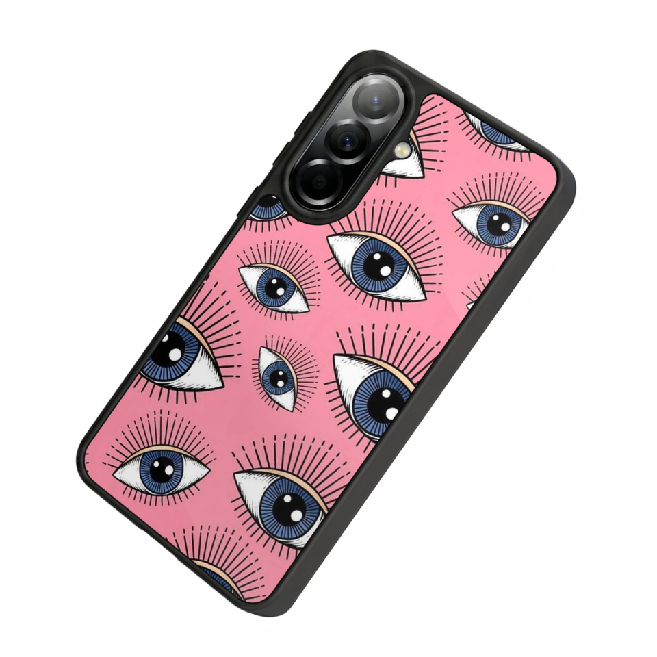 Samsung Galaxy A37 Uyumlu Göz Tasarımlı Glossy Premium Kılıf