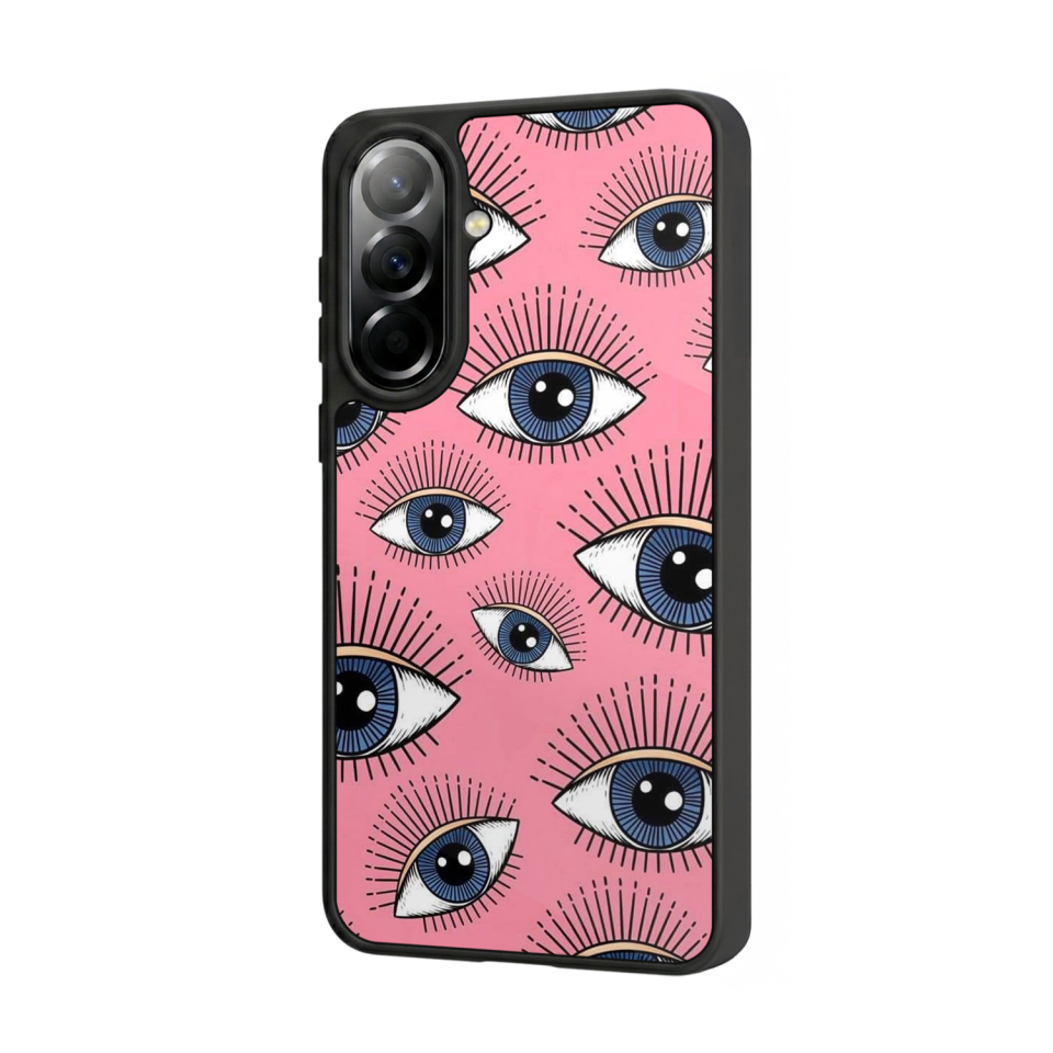 Samsung Galaxy A37 Uyumlu Göz Tasarımlı Glossy Premium Kılıf