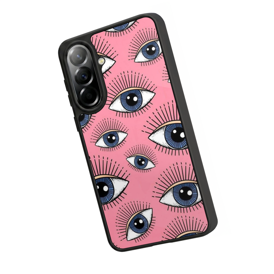 Samsung Galaxy A37 Uyumlu Göz Tasarımlı Glossy Premium Kılıf