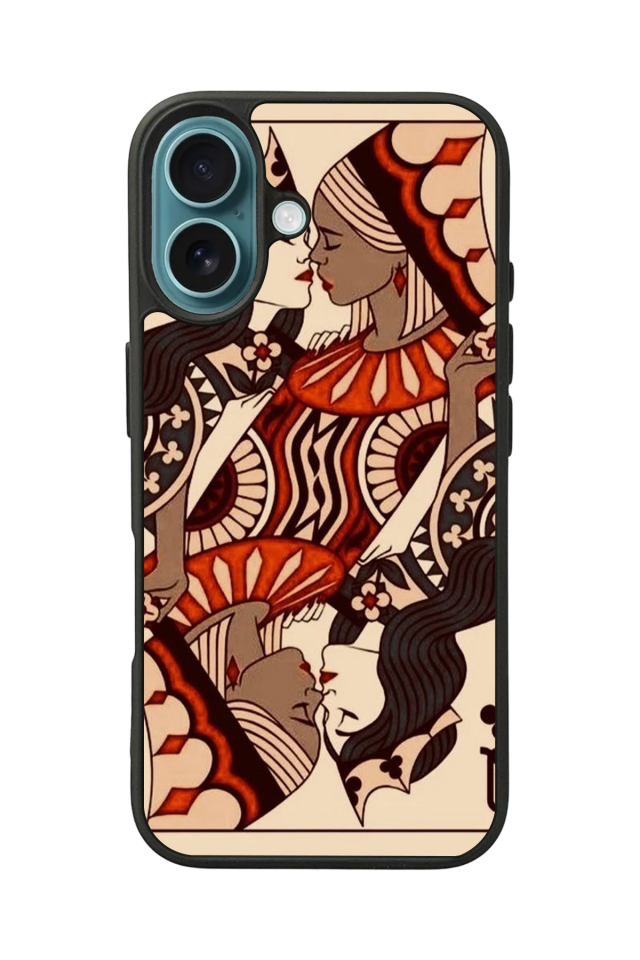 iPhone 16 Uyumlu Kalp Love Tasarımlı Glossy Premium Kılıf