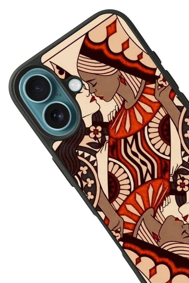 iPhone 16 Uyumlu Kalp Love Tasarımlı Glossy Premium Kılıf