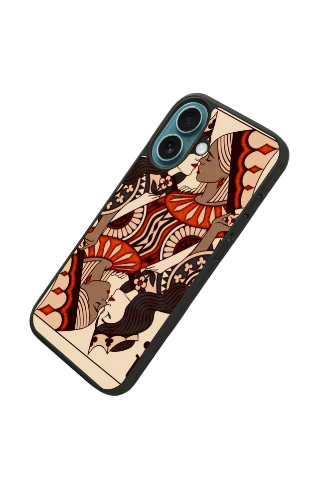 iPhone 16 Uyumlu Kalp Love Tasarımlı Glossy Premium Kılıf