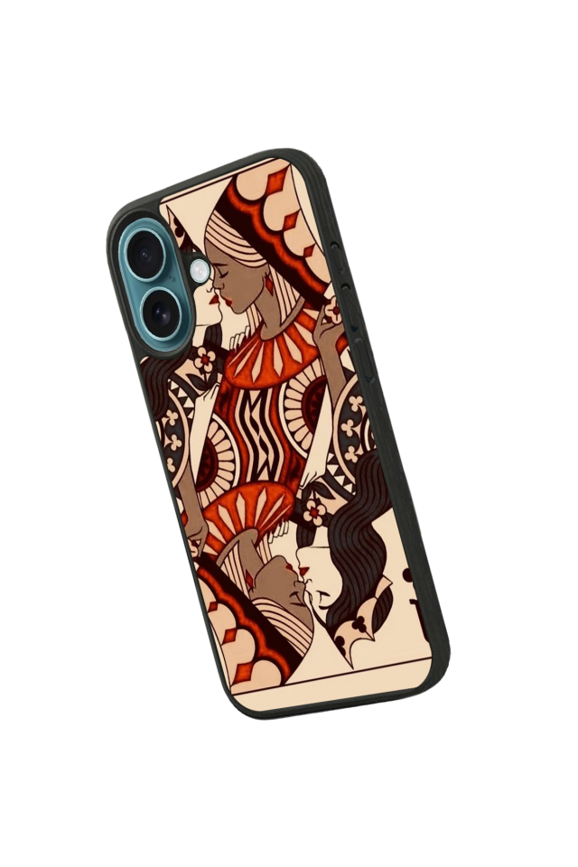 iPhone 16 Uyumlu Kalp Love Tasarımlı Glossy Premium Kılıf