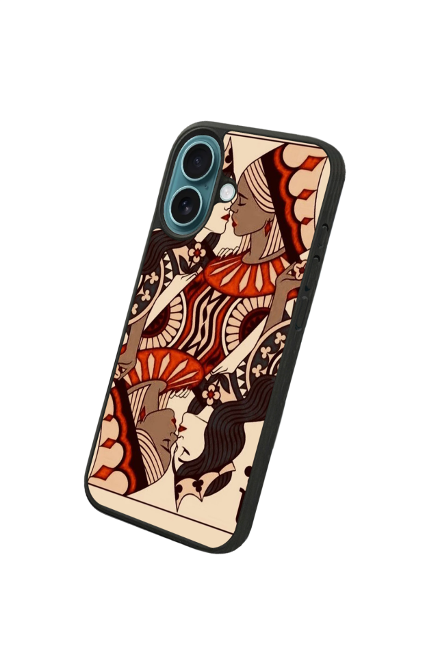 iPhone 16 Uyumlu Kalp Love Tasarımlı Glossy Premium Kılıf