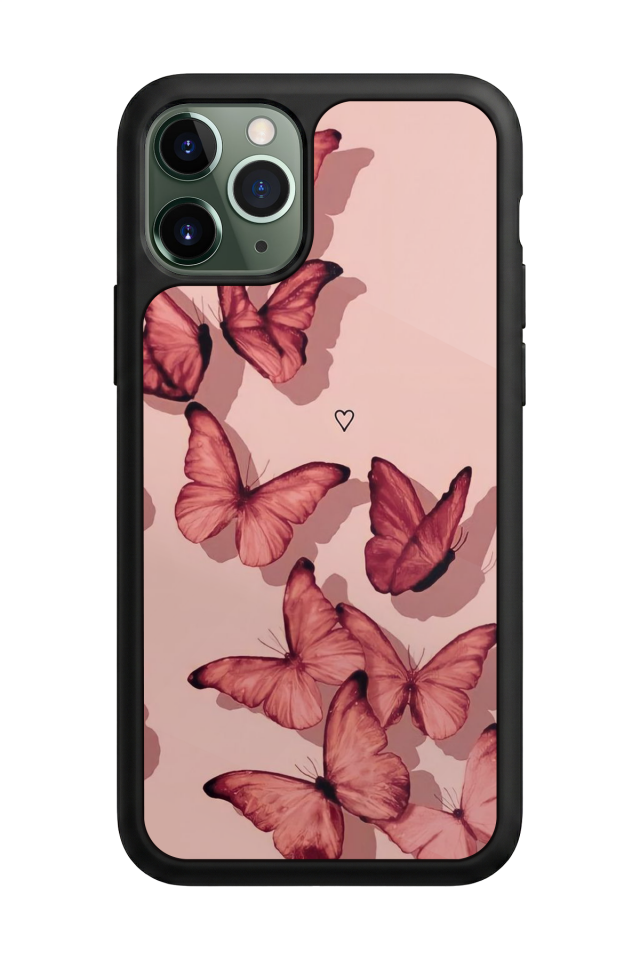 iPhone 11 Pro Uyumlu Kelebek Tasarımlı Glossy Premium Kılıf