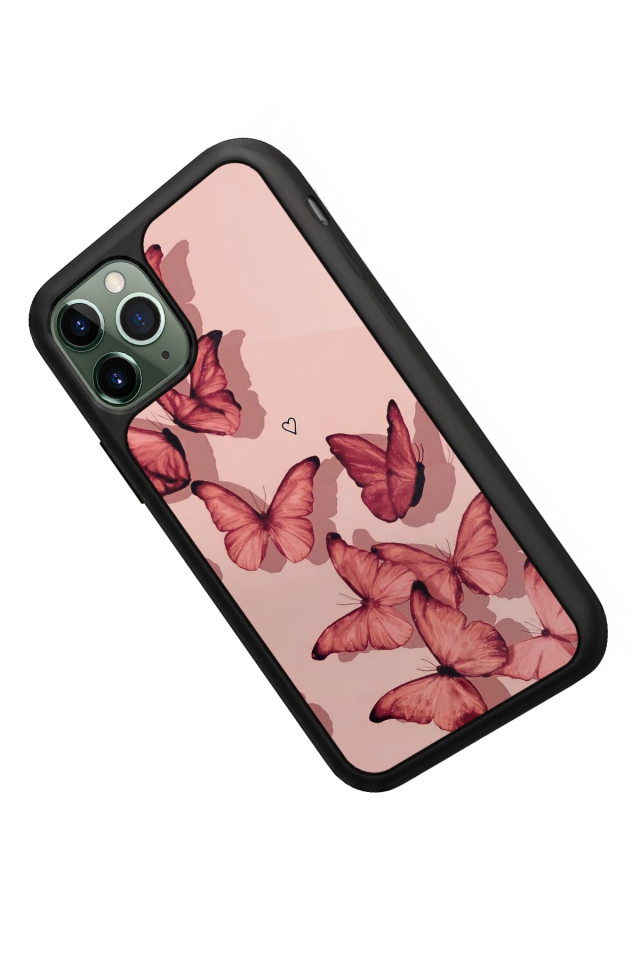 iPhone 11 Pro Uyumlu Kelebek Tasarımlı Glossy Premium Kılıf