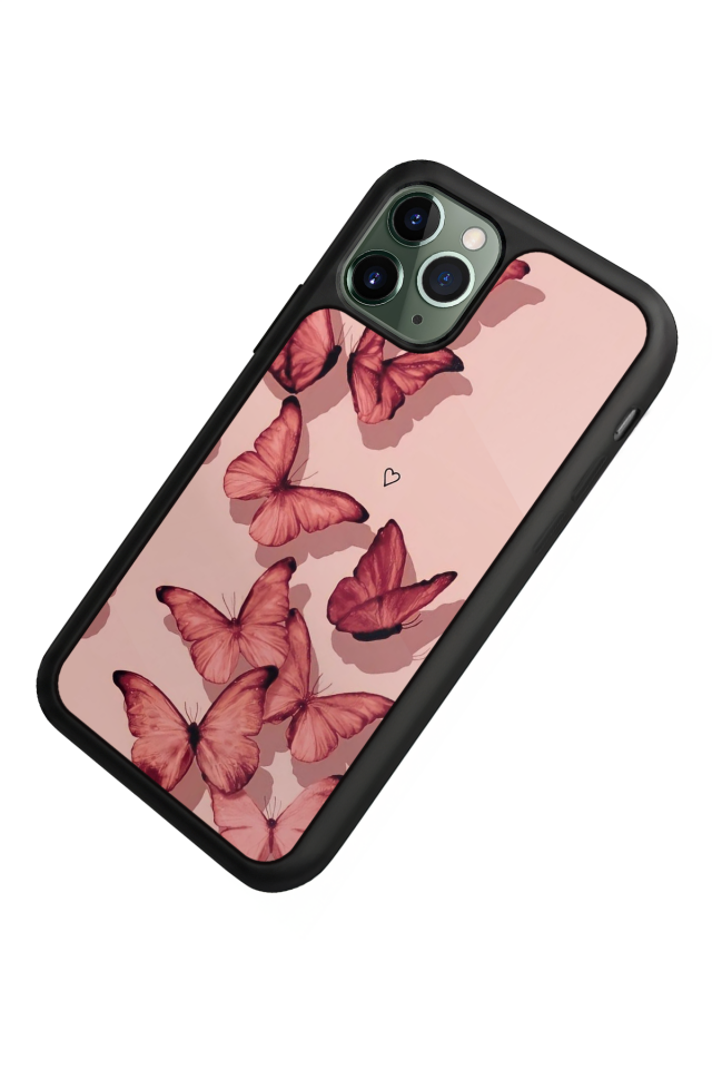 iPhone 11 Pro Uyumlu Kelebek Tasarımlı Glossy Premium Kılıf