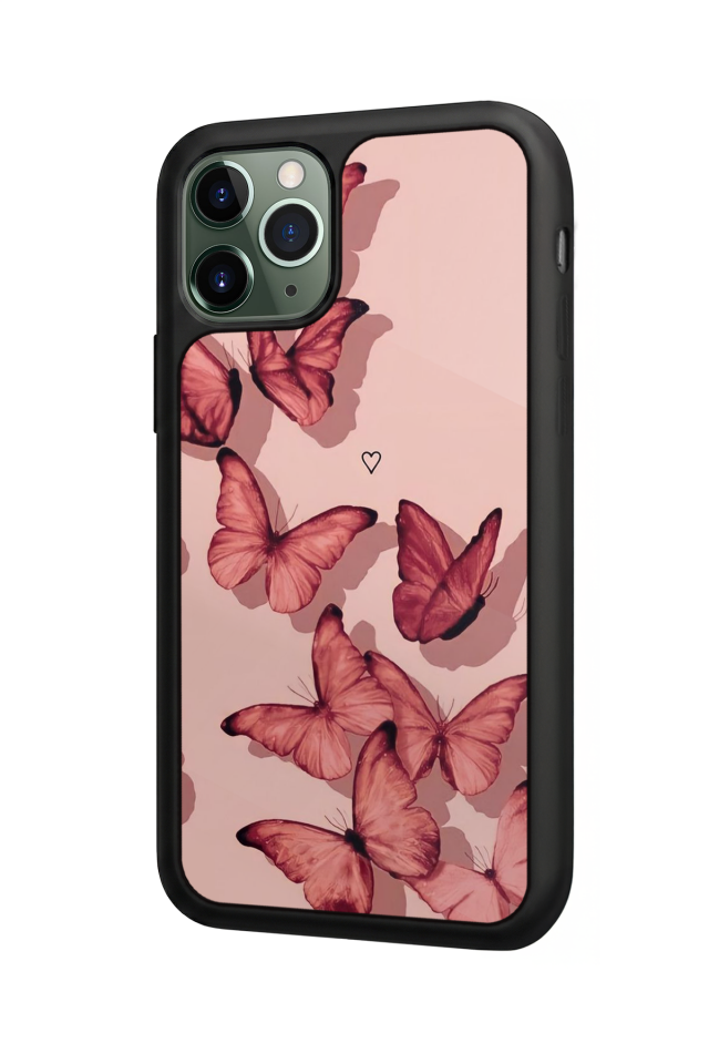 iPhone 11 Pro Uyumlu Kelebek Tasarımlı Glossy Premium Kılıf