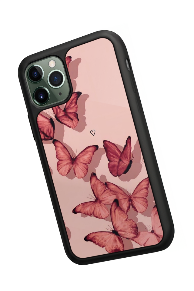 iPhone 11 Pro Uyumlu Kelebek Tasarımlı Glossy Premium Kılıf