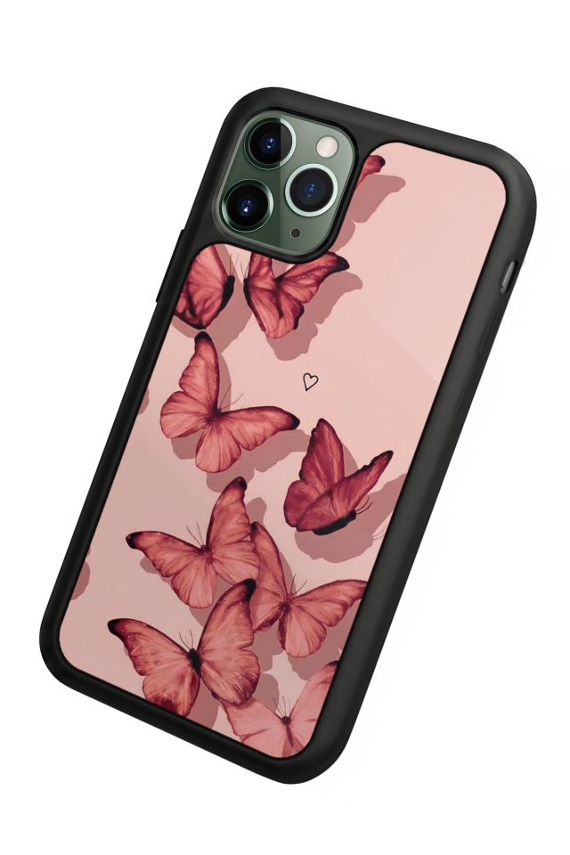 iPhone 11 Pro Uyumlu Kelebek Tasarımlı Glossy Premium Kılıf