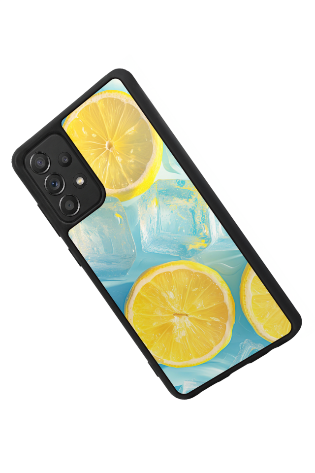 Samsung Galaxy A72 Uyumlu Limon Tasarımlı Glossy Premium Kılıf
