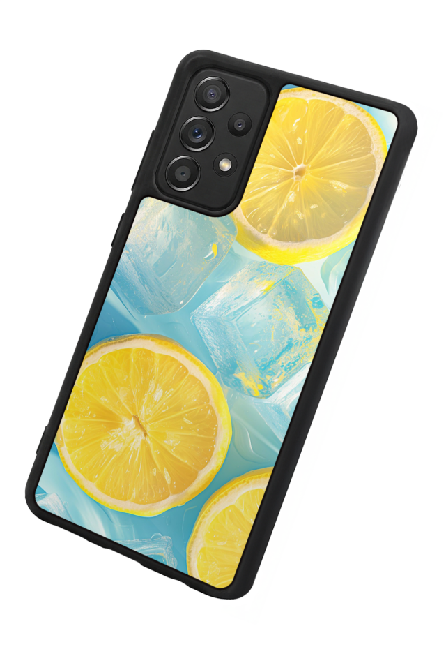 Samsung Galaxy A72 Uyumlu Limon Tasarımlı Glossy Premium Kılıf