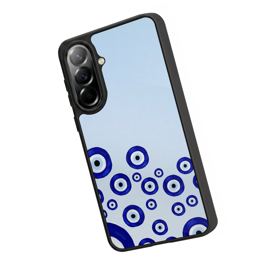 Samsung Galaxy A57 Uyumlu Nazar Tasarımlı Glossy Premium Kılıf