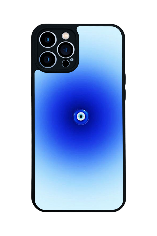 iPhone 12 Pro Max Uyumlu Nazar Tasarımlı Glossy Premium Kılıf