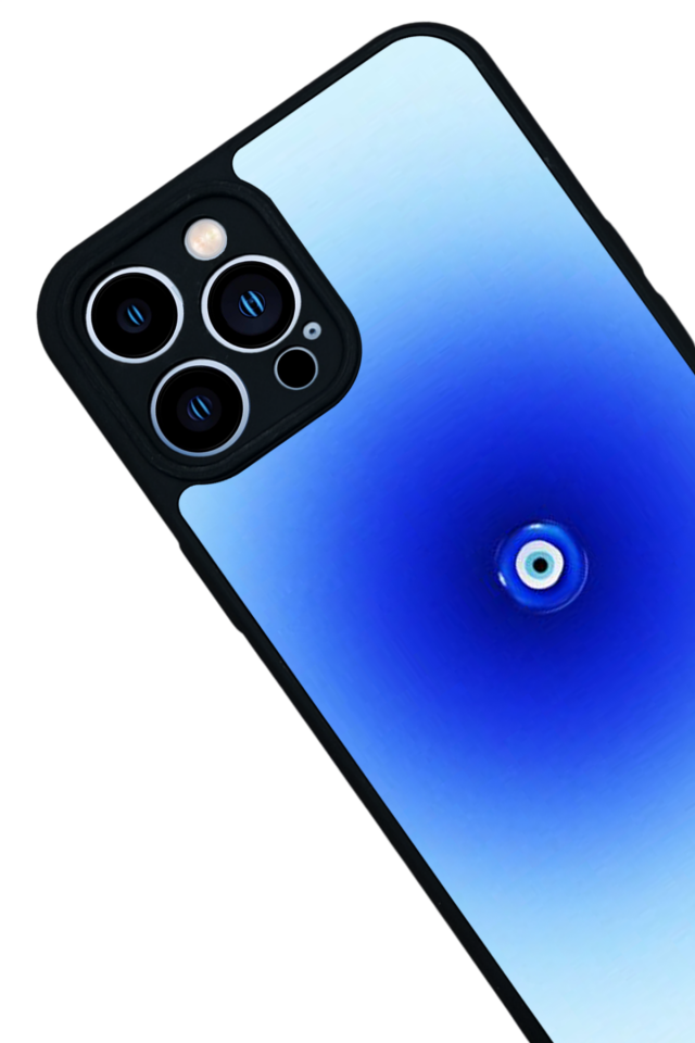 iPhone 12 Pro Max Uyumlu Nazar Tasarımlı Glossy Premium Kılıf