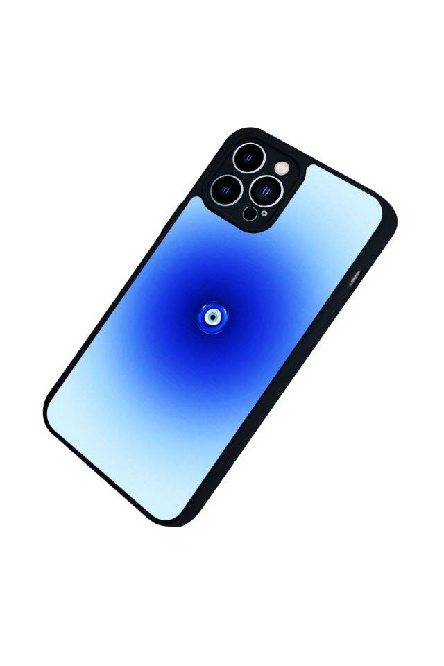 iPhone 12 Pro Max Uyumlu Nazar Tasarımlı Glossy Premium Kılıf