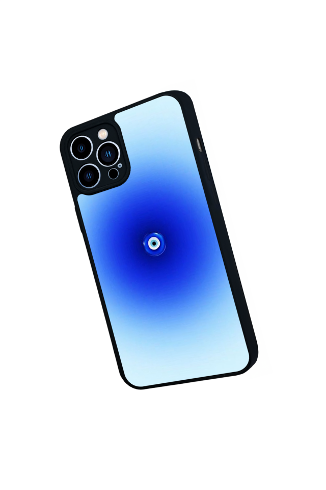 iPhone 12 Pro Max Uyumlu Nazar Tasarımlı Glossy Premium Kılıf