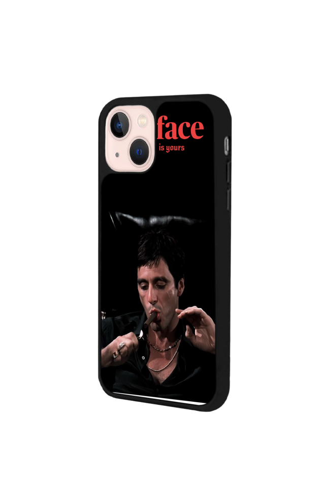 iPhone 13/14 Uyumlu Scarface Tasarımlı Glossy Premium Kılıf