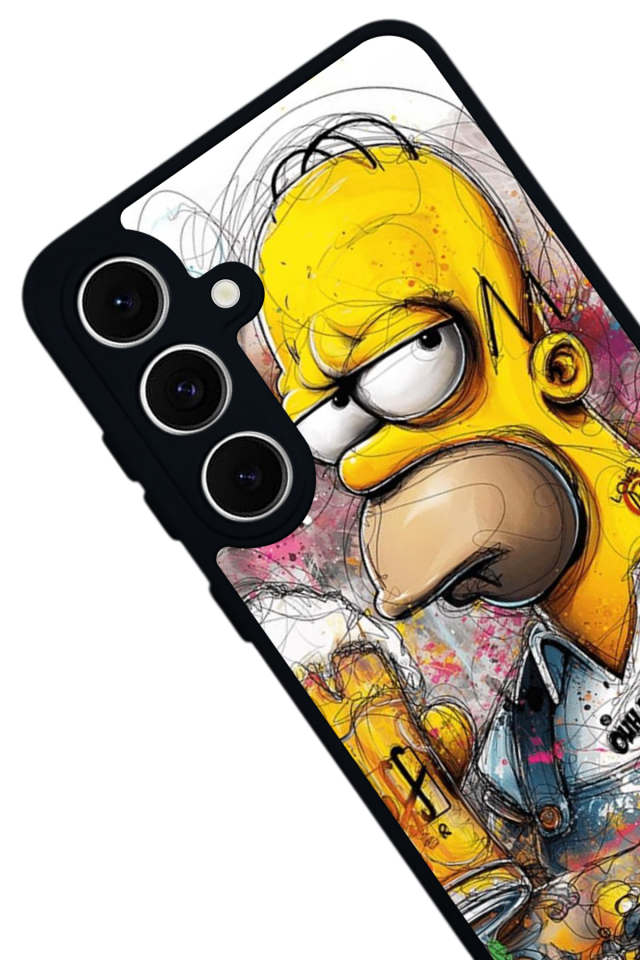 Samsung Galaxy S24 FE Uyumlu The Simpsons Tasarımlı Glossy Premium Kılıf