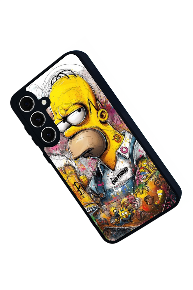 Samsung Galaxy S24 FE Uyumlu The Simpsons Tasarımlı Glossy Premium Kılıf