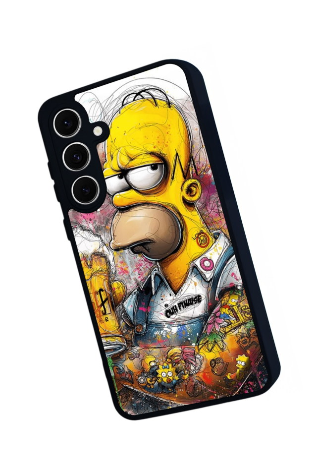 Samsung Galaxy S24 FE Uyumlu The Simpsons Tasarımlı Glossy Premium Kılıf