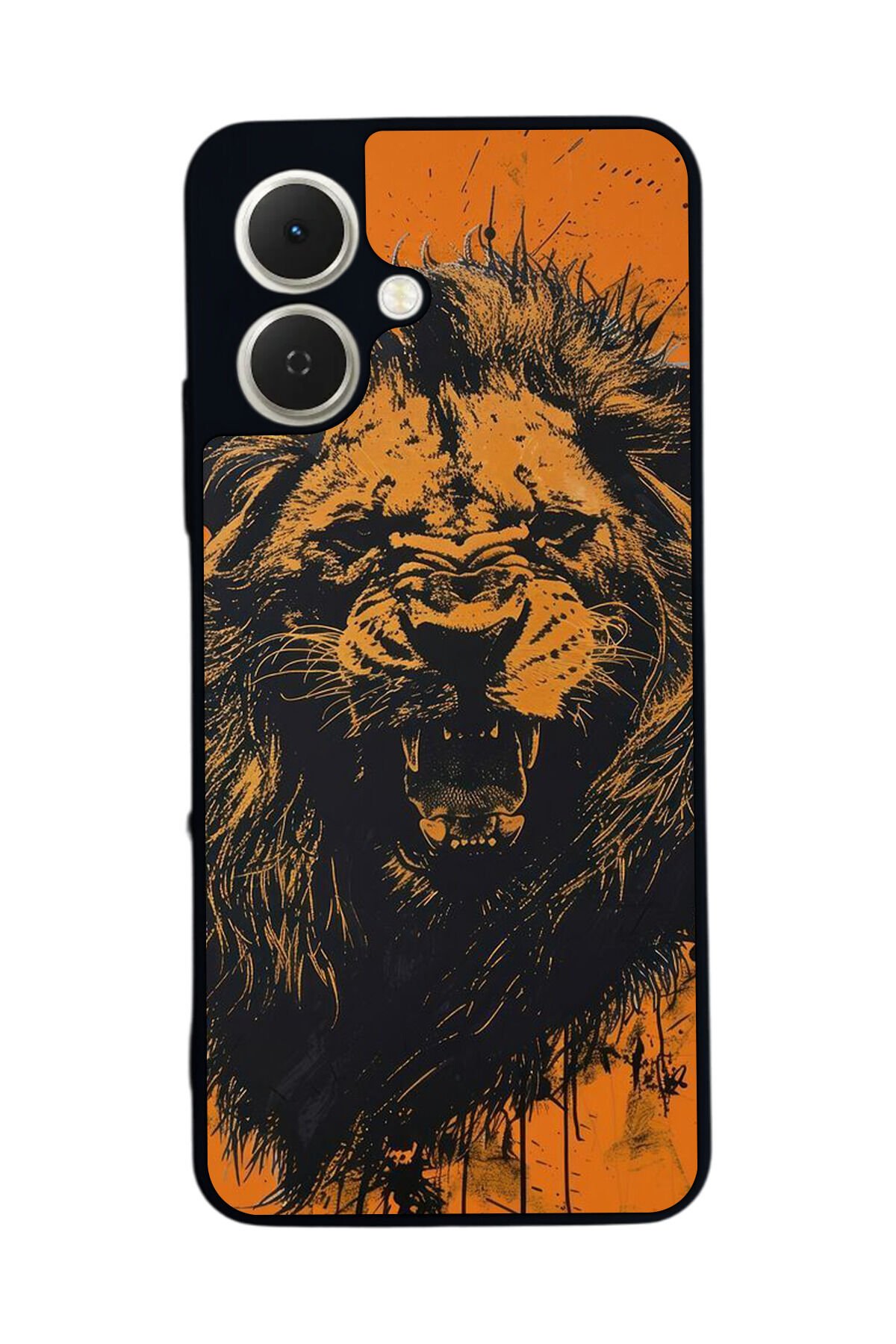Tecno Spark GO 2 Uyumlu Aslan Tasarımlı Glossy Premium Kılıf
