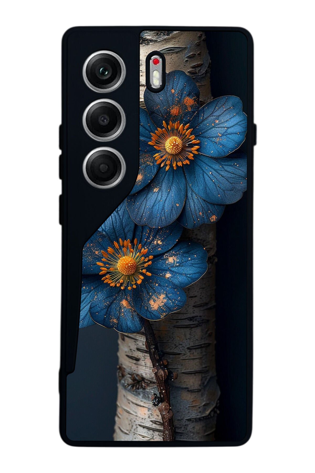 Tecno Camon 40 Uyumlu Cicek Tasarımlı Glossy Premium Kılıf