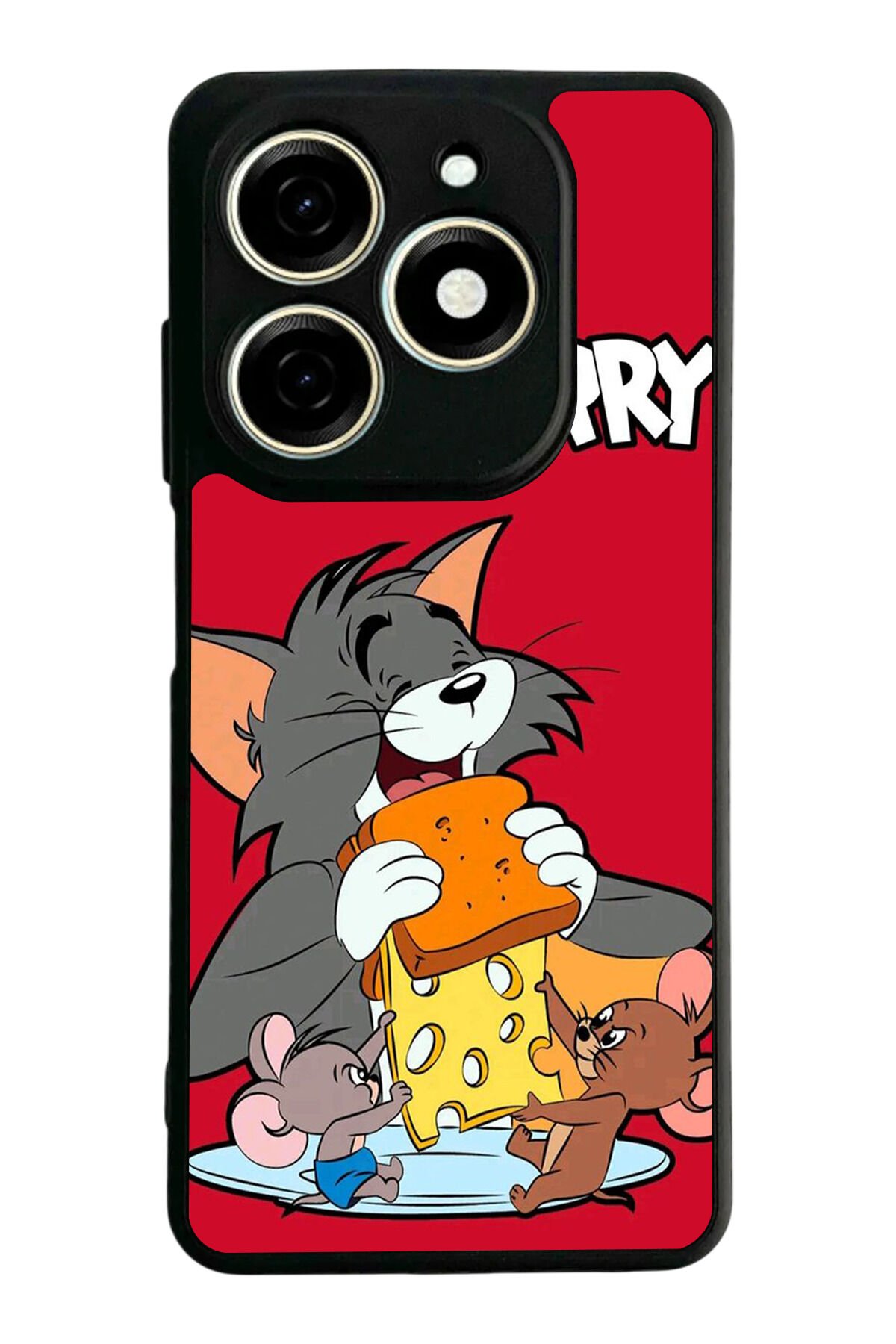 Tecno Spark 20/20C Uyumlu Tom And Jerry Tasarımlı Glossy Premium Kılıf