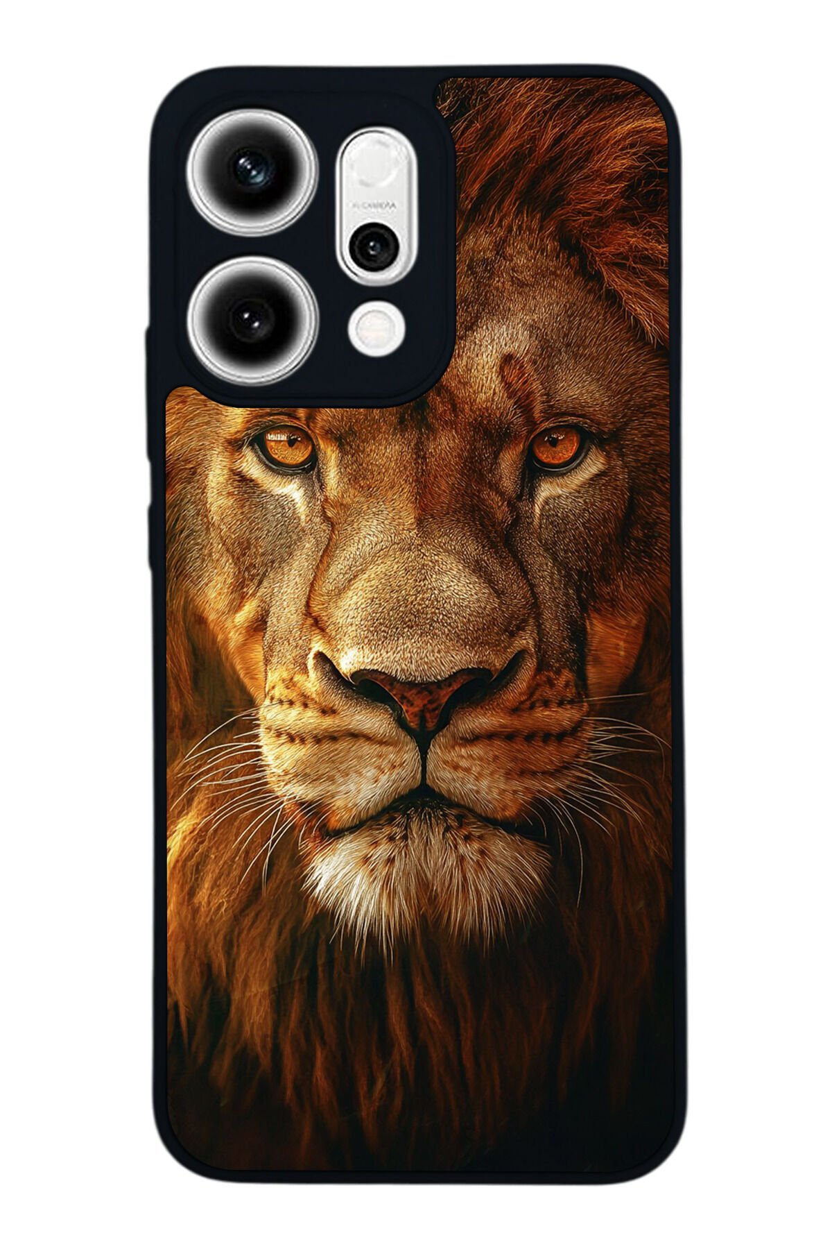 Oppo Reno 14 Uyumlu Aslan Tasarımlı Glossy Premium Kılıf