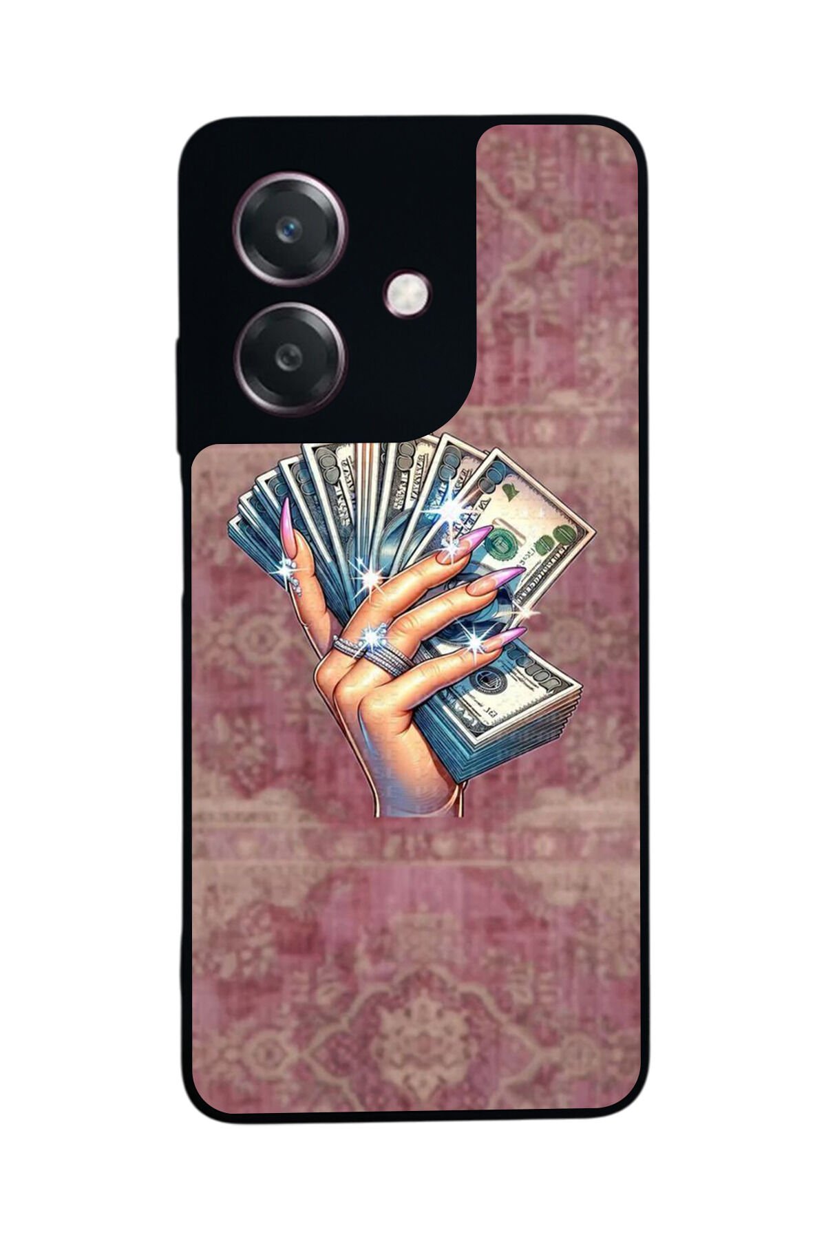 Oppo A3 5G Uyumlu Money Para Tasarımlı Glossy Premium Kılıf