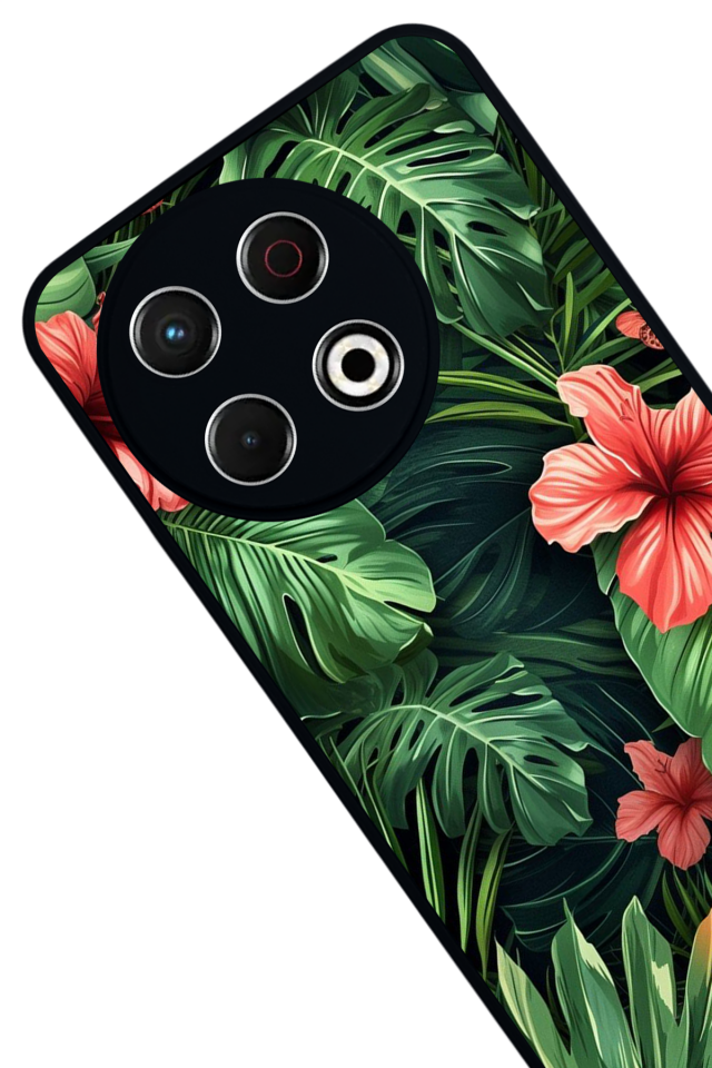 Tecno Spark 30 Pro Uyumlu Botanik Tasarımlı Glossy Premium Kılıf