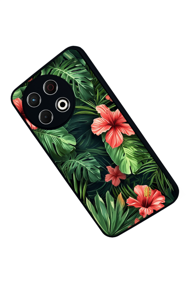 Tecno Spark 30 Pro Uyumlu Botanik Tasarımlı Glossy Premium Kılıf