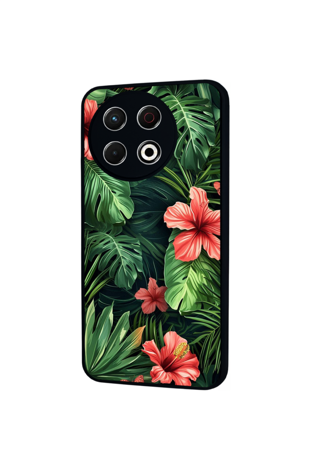 Tecno Spark 30 Pro Uyumlu Botanik Tasarımlı Glossy Premium Kılıf