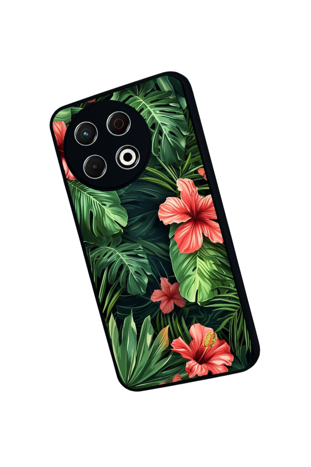 Tecno Spark 30 Pro Uyumlu Botanik Tasarımlı Glossy Premium Kılıf