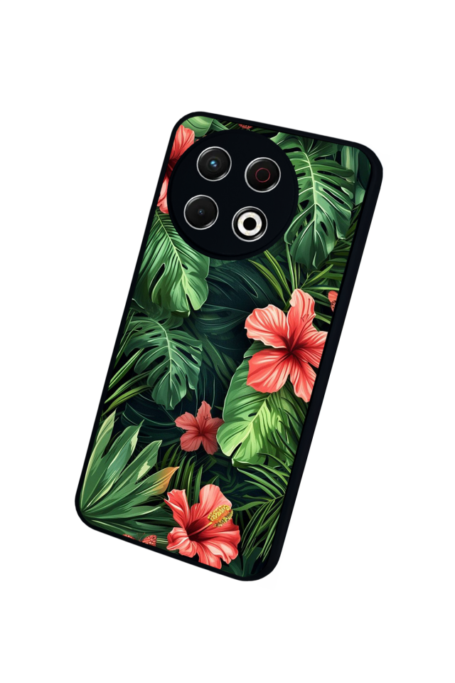 Tecno Spark 30 Pro Uyumlu Botanik Tasarımlı Glossy Premium Kılıf