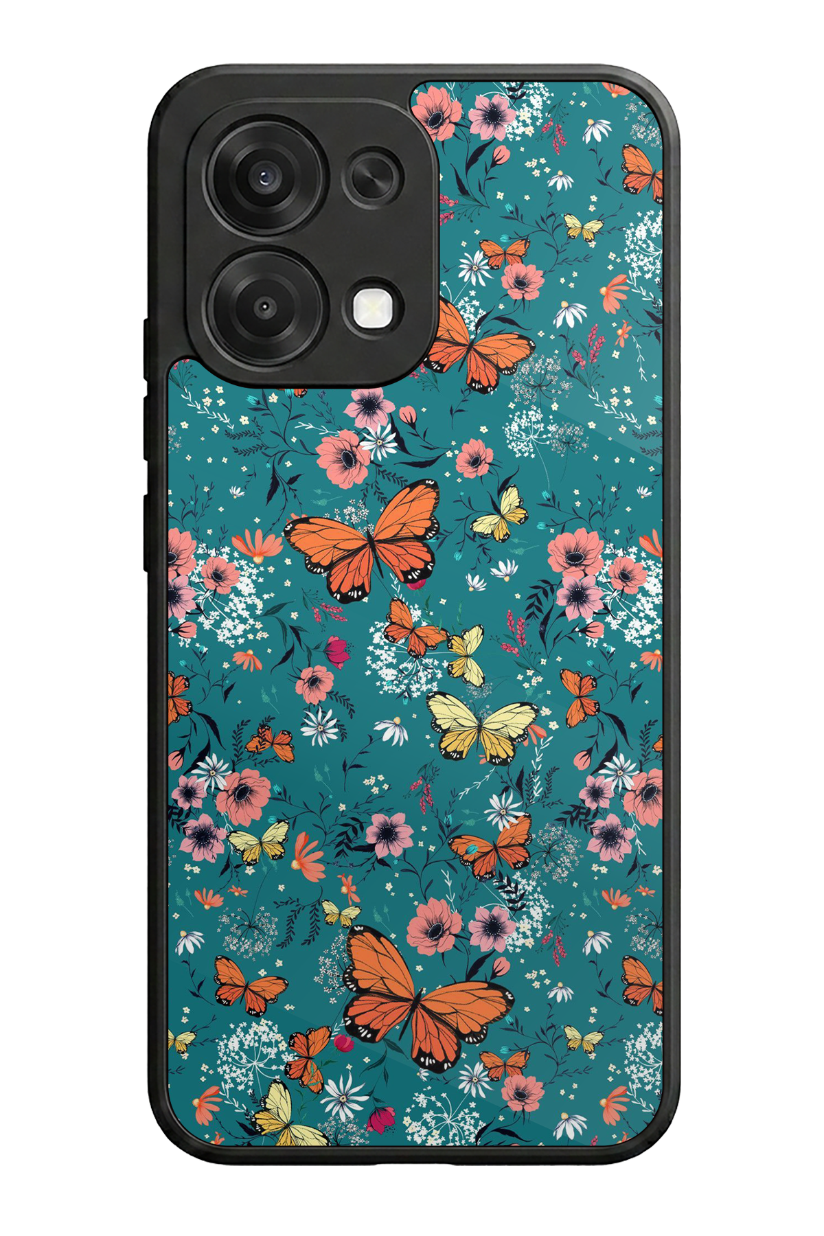 Oppo A6 Pro Uyumlu Floral Tasarımlı Glossy Premium Kılıf