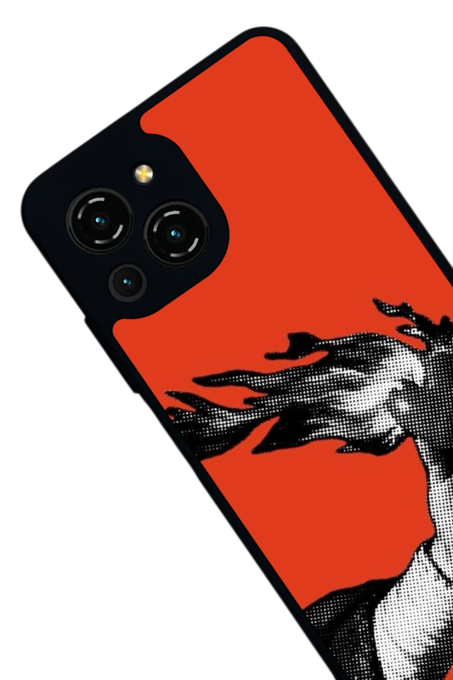 Reeder S23 Pro Max Uyumlu Kirmizi Tasarımlı Glossy Premium Kılıf