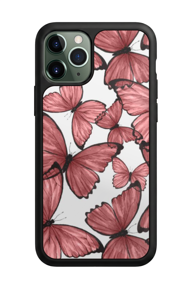iPhone 11 Pro Uyumlu Kelebek Tasarımlı Glossy Premium Kılıf