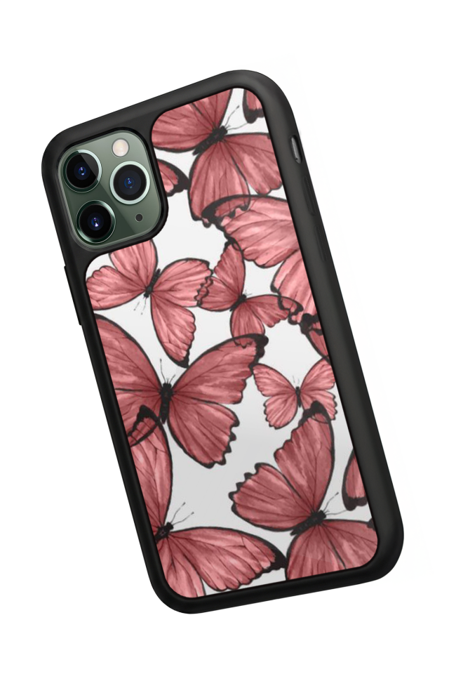 iPhone 11 Pro Uyumlu Kelebek Tasarımlı Glossy Premium Kılıf