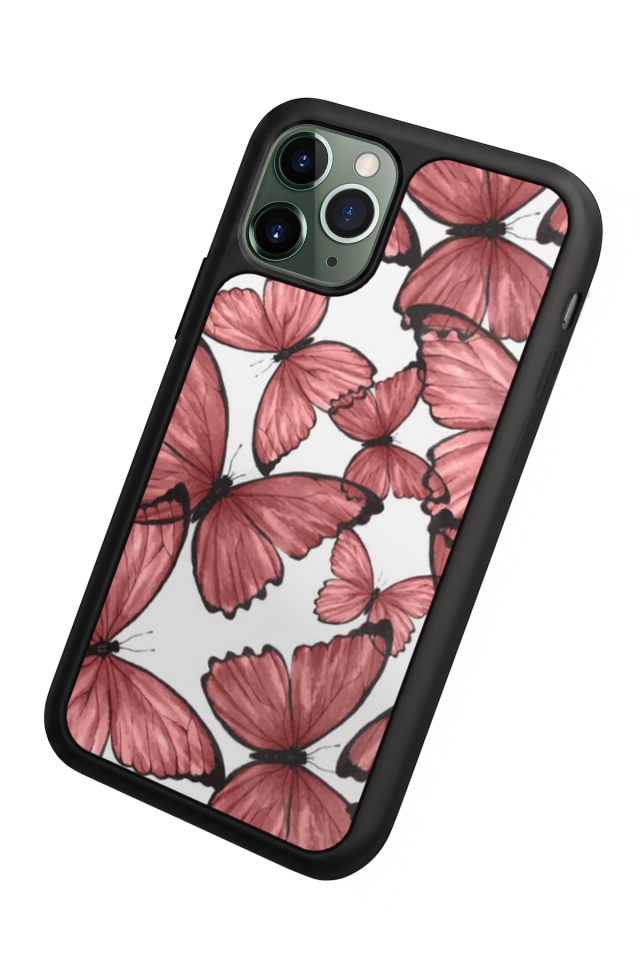 iPhone 11 Pro Uyumlu Kelebek Tasarımlı Glossy Premium Kılıf